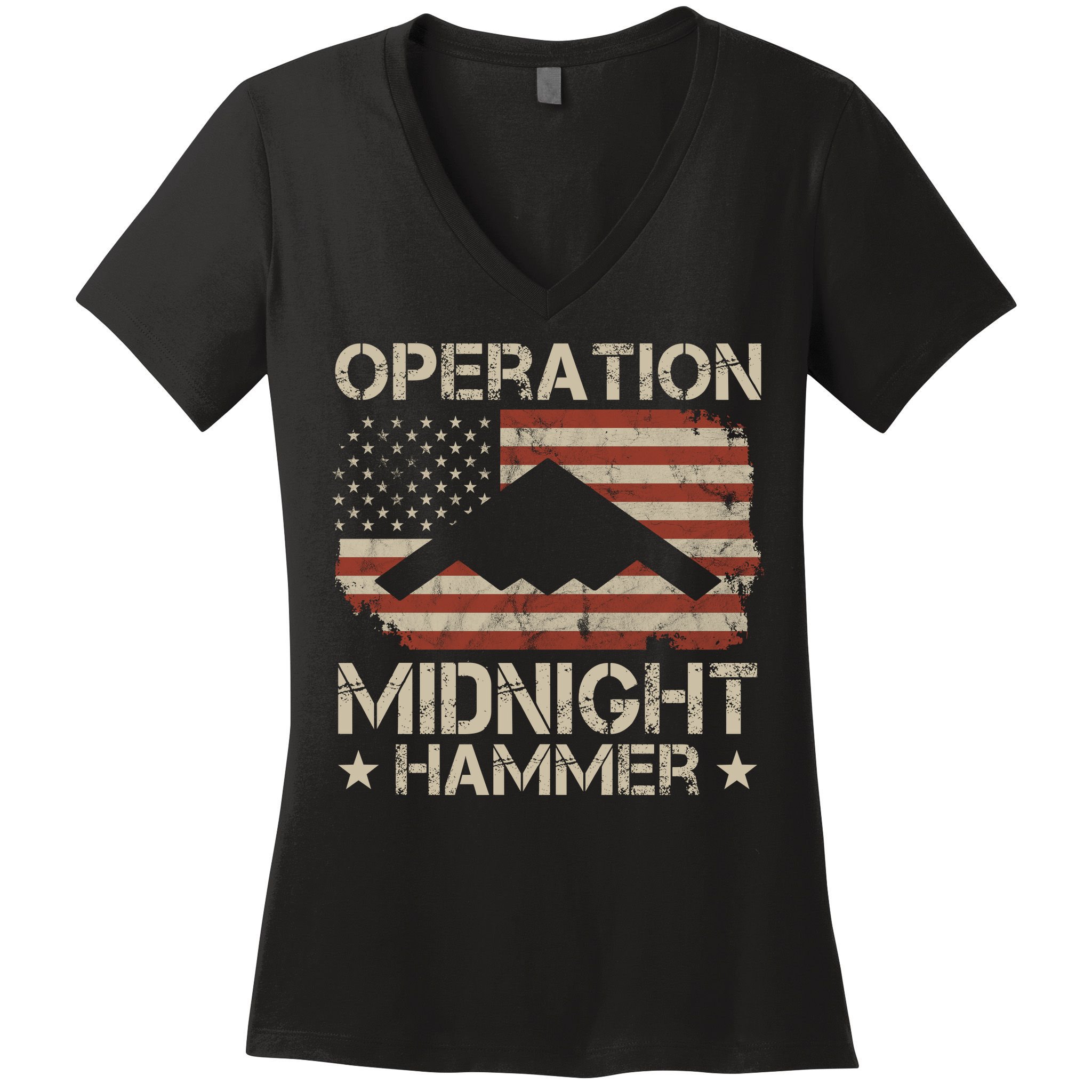 Operation Midnight Hammer B-2 Vintage Women's V-Neck T-Shirt