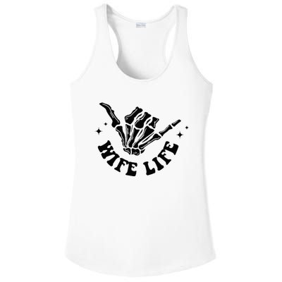 On My Husbands Last Nerve Wife Life Front And Back Ladies PosiCharge Competitor Racerback Tank