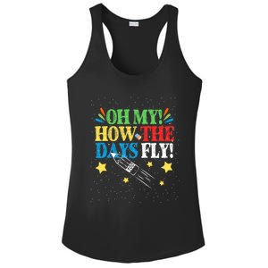 Oh My! How The Days Fly! 100th Day Of School Gift Ladies PosiCharge Competitor Racerback Tank