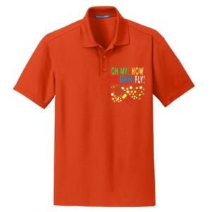 Oh My! How The Days Fly! 100th Day Of School Gift Dry Zone Grid Polo