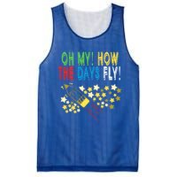 Oh My! How The Days Fly! 100th Day Of School Gift Mesh Reversible Basketball Jersey Tank