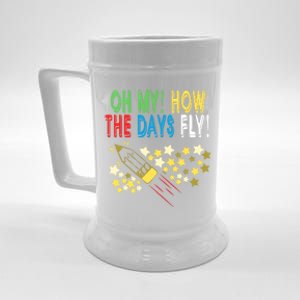 Oh My! How The Days Fly! 100th Day Of School Gift Beer Stein