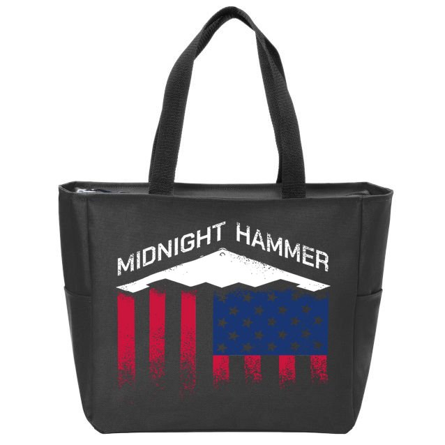 Operation Midnight Hammer American Flag B-2 Zip Tote Bag
