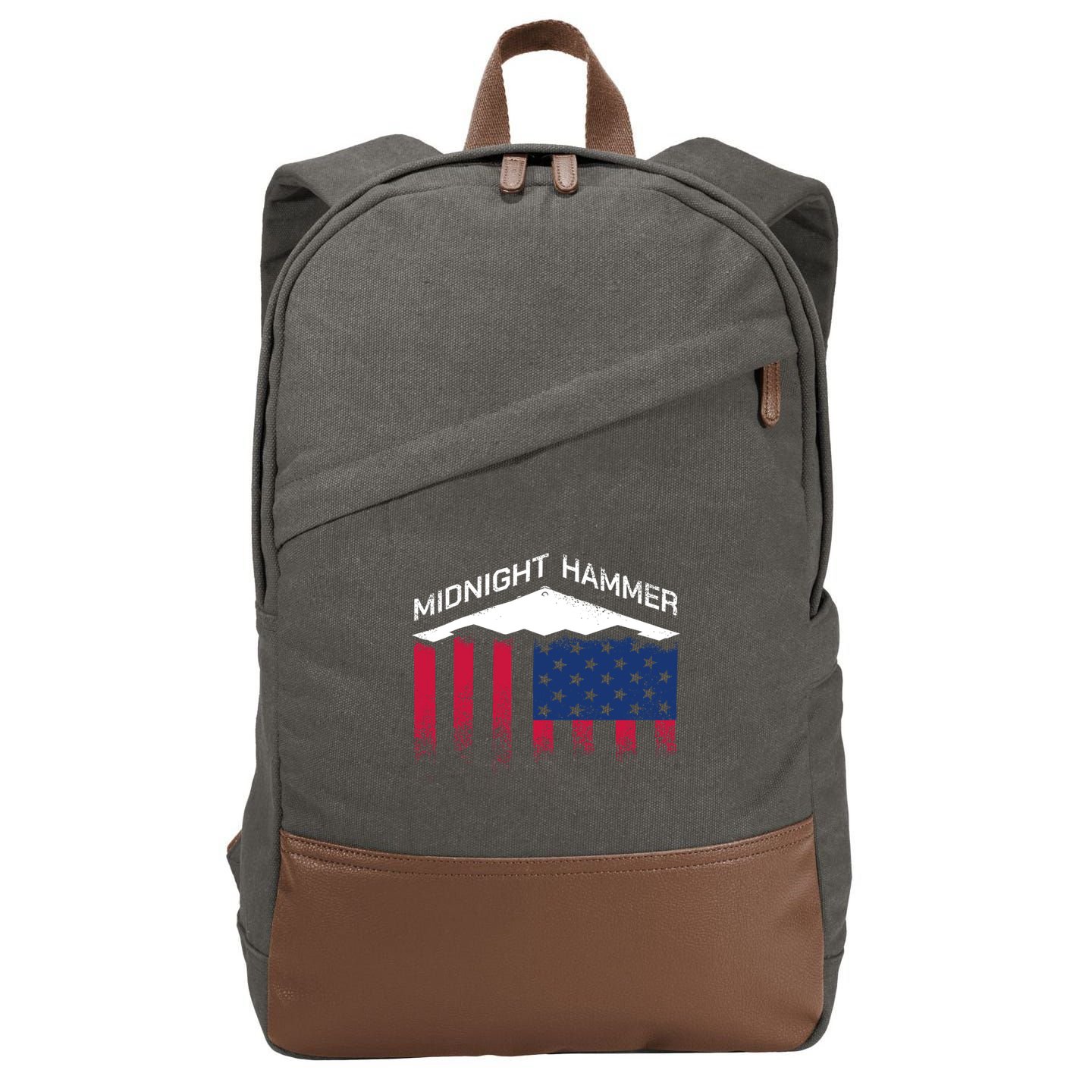 Operation Midnight Hammer American Flag B-2 Cotton Canvas Backpack