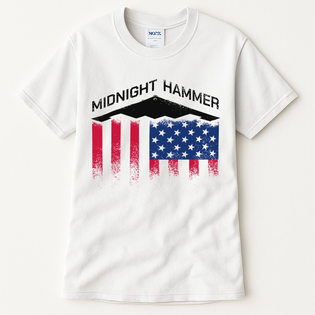 Operation Midnight Hammer American Flag B-2 Tall T-Shirt