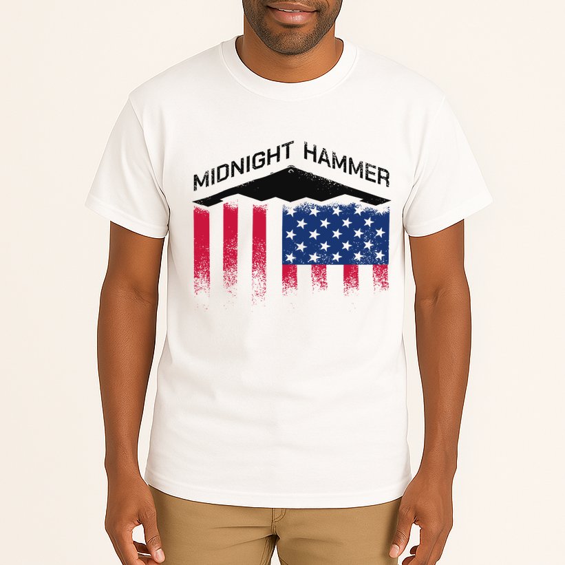 Operation Midnight Hammer American Flag B-2 Tall T-Shirt
