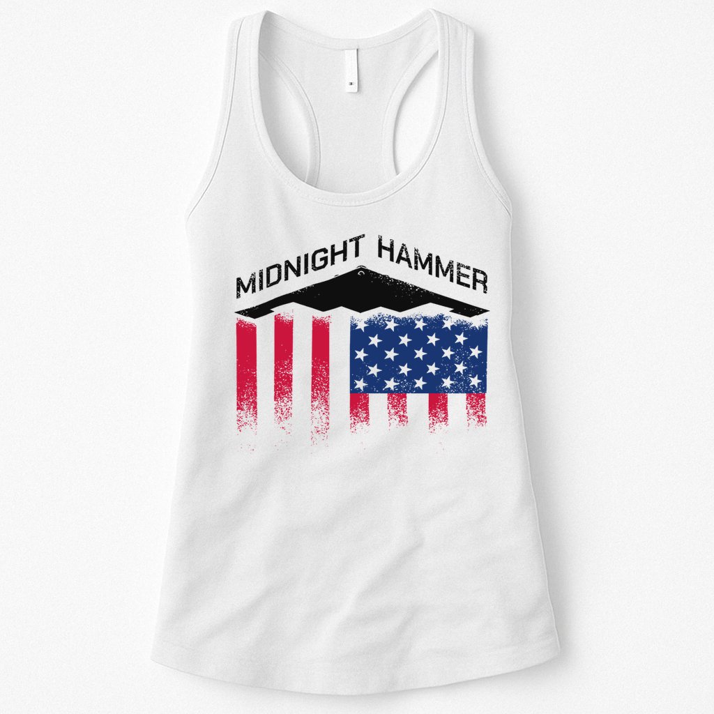 Operation Midnight Hammer American Flag B-2 Womens Tank Top