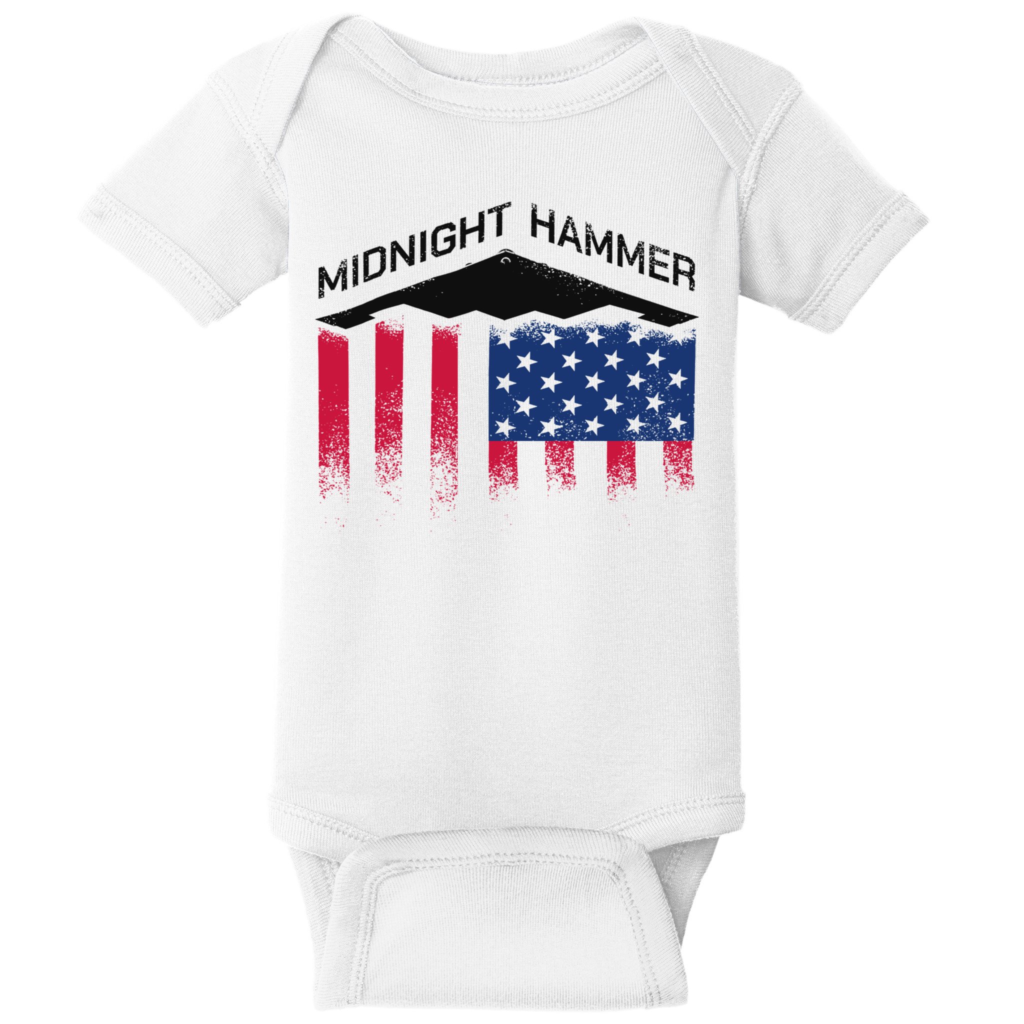 Operation Midnight Hammer American Flag B-2 Baby Bodysuit
