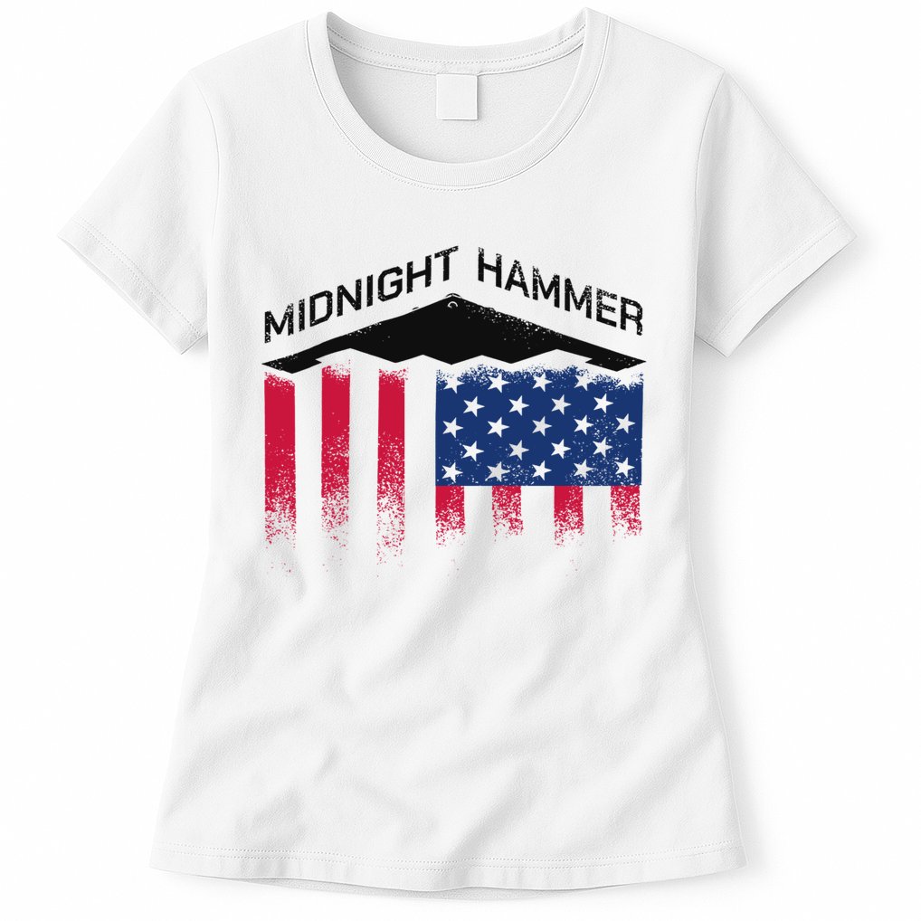 Operation Midnight Hammer American Flag B-2 Womens T-Shirt