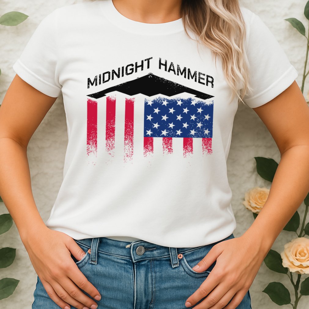 Operation Midnight Hammer American Flag B-2 Womens T-Shirt