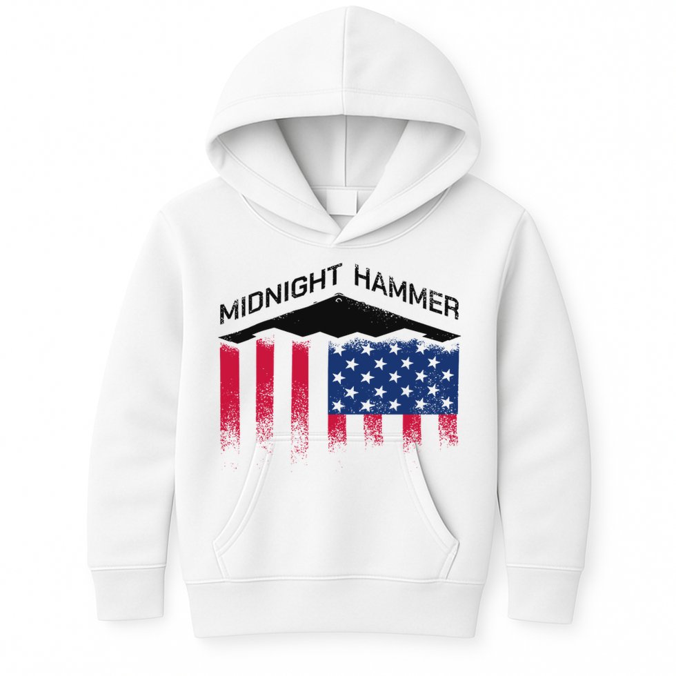 Operation Midnight Hammer American Flag B-2 Kids Hoodie