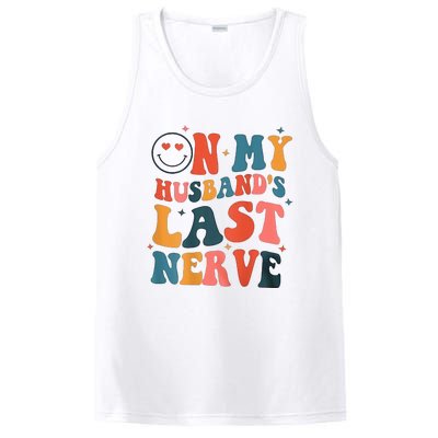 On My Husband's Last Nerve (On back) Funny PosiCharge Competitor Tank