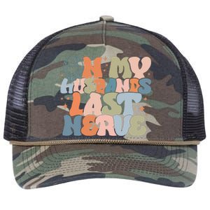 On My Husband's Last Nerve Wife Life Husband Retro Rope Trucker Hat Cap