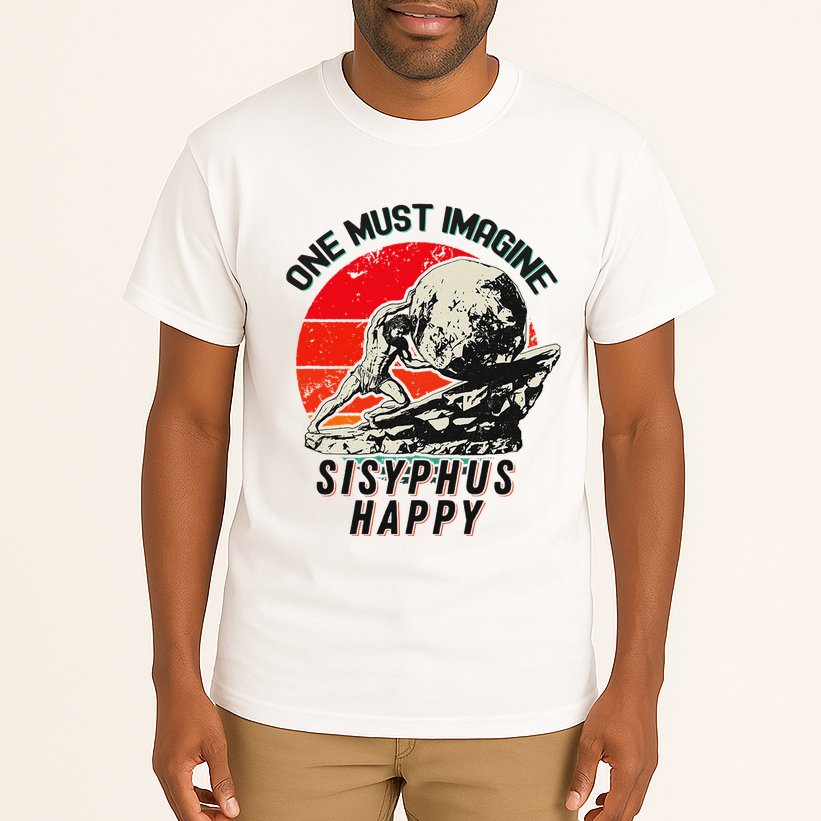 One Must Imagine Sisyphus Happy Cool Sisyphus Meme Tall T-Shirt