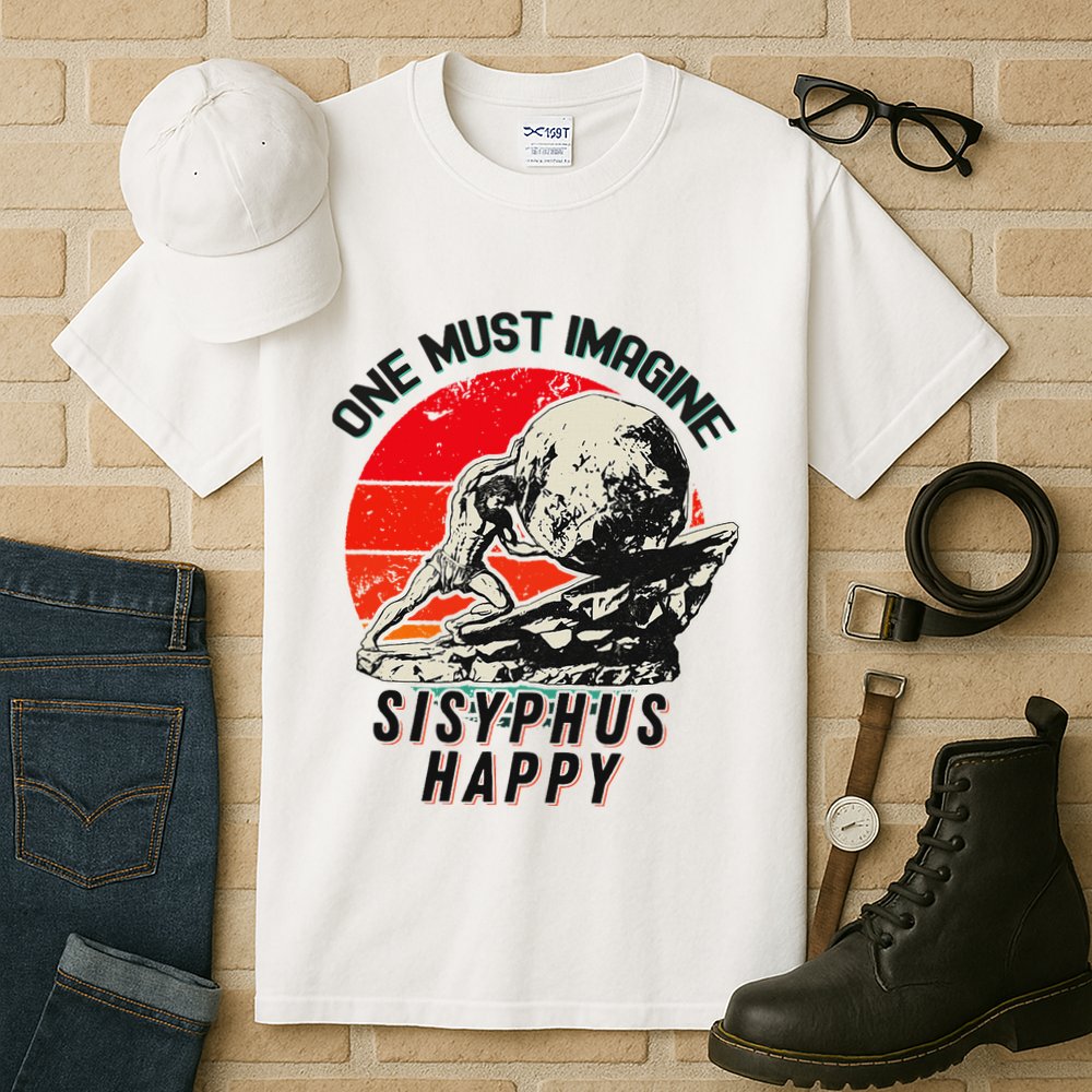 One Must Imagine Sisyphus Happy Cool Sisyphus Meme Tall T-Shirt