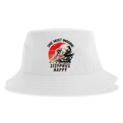 One Must Imagine Sisyphus Happy Cool Sisyphus Meme Sustainable Bucket Hat