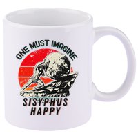 One Must Imagine Sisyphus Happy Cool Sisyphus Meme 11oz C Handle Ceramic Mug