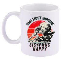 One Must Imagine Sisyphus Happy Cool Sisyphus Meme 11oz C Handle Ceramic Mug