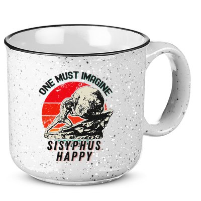 One Must Imagine Sisyphus Happy Cool Sisyphus Meme 15oz Campfire Ceramic Mug