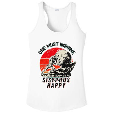 One Must Imagine Sisyphus Happy Cool Sisyphus Meme Ladies PosiCharge Competitor Racerback Tank