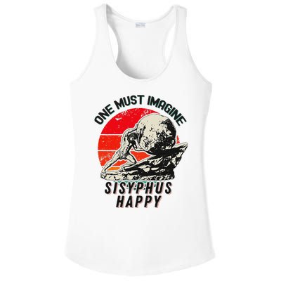 One Must Imagine Sisyphus Happy Cool Sisyphus Meme Ladies PosiCharge Competitor Racerback Tank