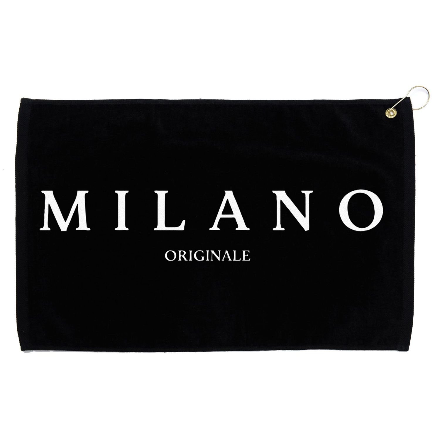 Original Milano Italy Word Gift Grommeted Golf Towel