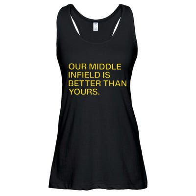 Our Middle Infield Is Better Than Yours Ladies Essential Flowy Tank
