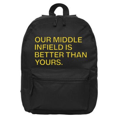 Our Middle Infield Is Better Than Yours 16 in Basic Backpack