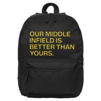 Our Middle Infield Is Better Than Yours 16 in Basic Backpack