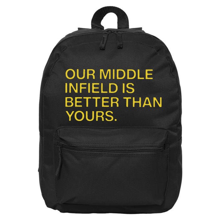 Our Middle Infield Is Better Than Yours 16 in Basic Backpack