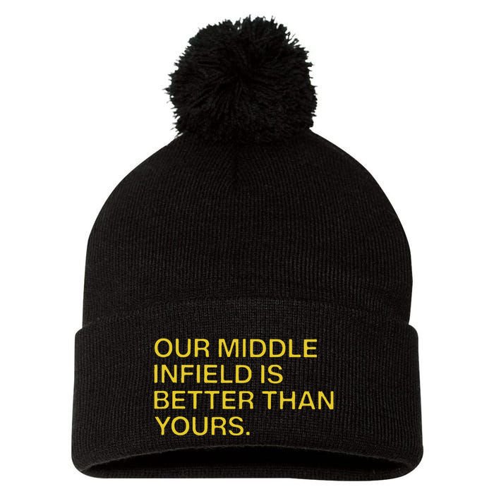 Our Middle Infield Is Better Than Yours Pom Pom 12in Knit Beanie