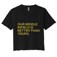 Our Middle Infield Is Better Than Yours Crop Top