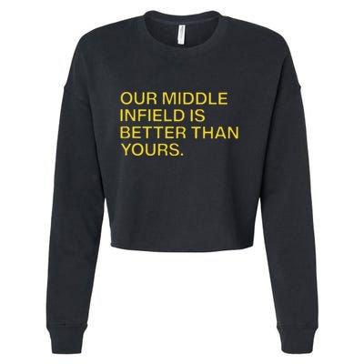 Our Middle Infield Is Better Than Yours Cropped Pullover Crew