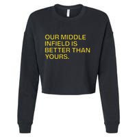 Our Middle Infield Is Better Than Yours Cropped Pullover Crew