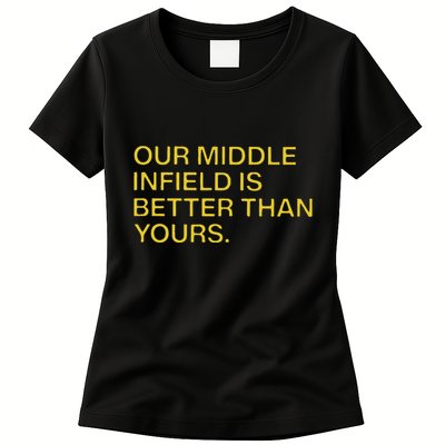 Our Middle Infield Is Better Than Yours Womens T-Shirt