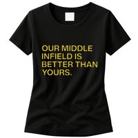 Our Middle Infield Is Better Than Yours Womens T-Shirt