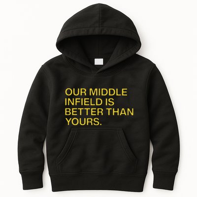 Our Middle Infield Is Better Than Yours Kids Hoodie