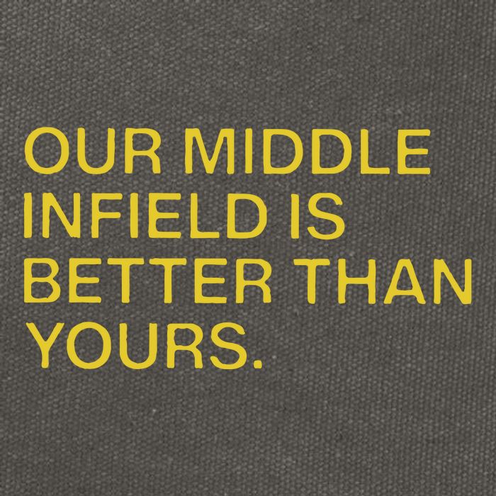 Our Middle Infield Is Better Than Yours Cotton Canvas Backpack