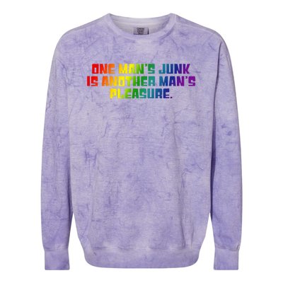 One ManS Junk Is Another ManS Pleasure Lgbt Rainbow Colorblast Crewneck Sweatshirt