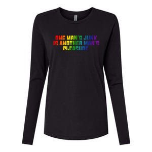 One ManS Junk Is Another ManS Pleasure Lgbt Rainbow Womens Cotton Relaxed Long Sleeve T-Shirt