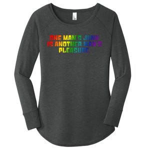 One ManS Junk Is Another ManS Pleasure Lgbt Rainbow Women's Perfect Tri Tunic Long Sleeve Shirt