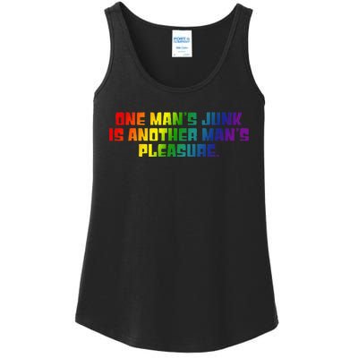 One ManS Junk Is Another ManS Pleasure Lgbt Rainbow Ladies Essential Tank