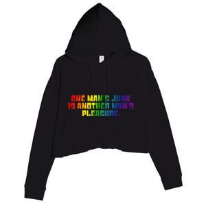 One ManS Junk Is Another ManS Pleasure Lgbt Rainbow Crop Fleece Hoodie