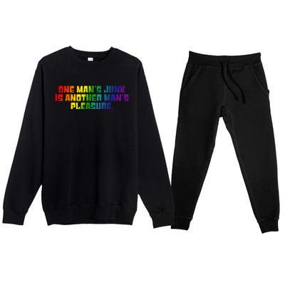 One ManS Junk Is Another ManS Pleasure Lgbt Rainbow Premium Crewneck Sweatsuit Set