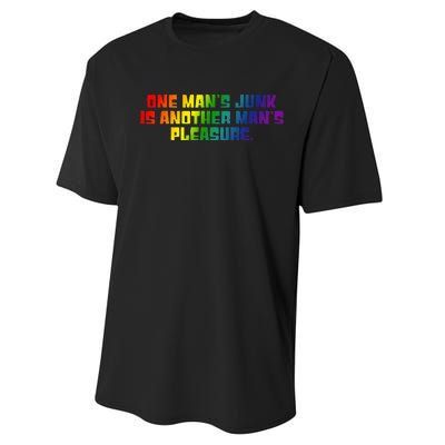 One ManS Junk Is Another ManS Pleasure Lgbt Rainbow Performance Sprint T-Shirt