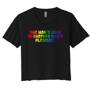 One ManS Junk Is Another ManS Pleasure Lgbt Rainbow Women's Crop Top Tee