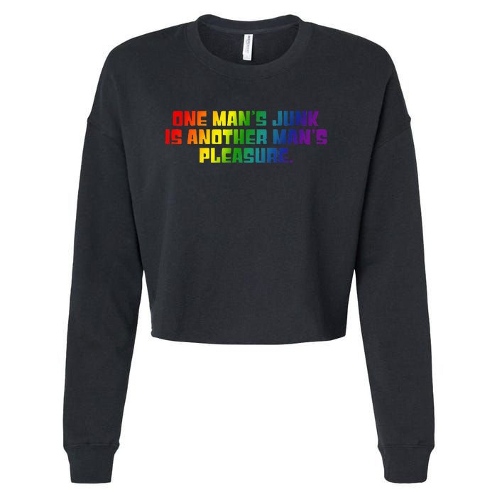 One ManS Junk Is Another ManS Pleasure Lgbt Rainbow Cropped Pullover Crew