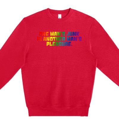 One ManS Junk Is Another ManS Pleasure Lgbt Rainbow Premium Crewneck Sweatshirt