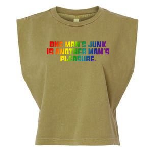 One ManS Junk Is Another ManS Pleasure Lgbt Rainbow Garment-Dyed Women's Muscle Tee