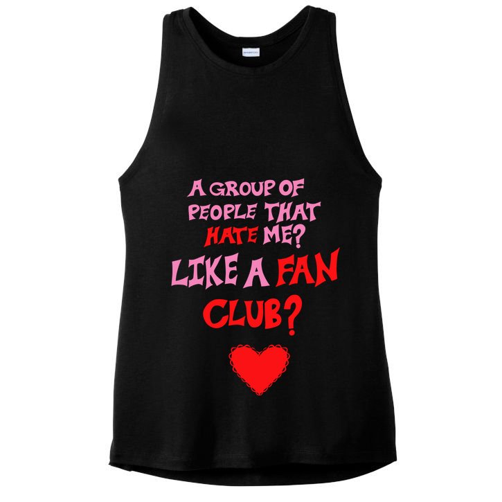 Oat Milk Lady Like A Fan Club Ladies PosiCharge Tri-Blend Wicking Tank